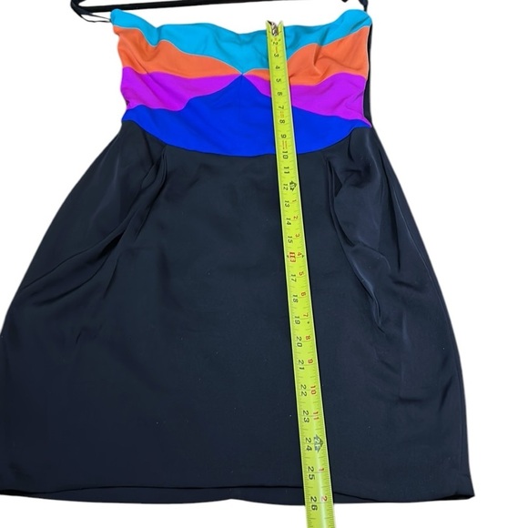 Mara Hoffman vtg slip dress, colorblock strapless,sz 4, fitted,event, glam EC - Picture 8 of 13